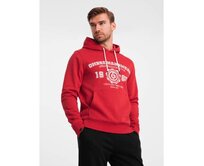 Pánská mikina s potiskem klokanka červená Červená, S