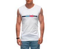 Pánské tílko s potiskem S1955 bílé Bílá, XXL