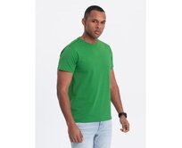 Pánské klasické bavlněné tričko BASIC zelené Zelená, S