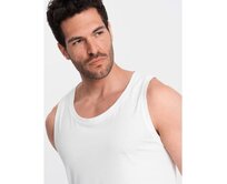 Pánské bavlněné tílko BASIC bílé Bílá, S