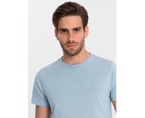 Pánské bavlněné tričko Classic BASIC modré Modrá, S