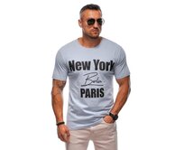 Pánské tričko S2004 šedé Šedá, M