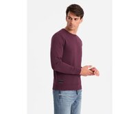 Pánská bavlněná nepropínací mikina BASIC bordó Červená, S