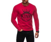 Pánská mikina B1680 červená Červená, L