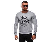 Pánská mikina B1680 šedá Šedá, M