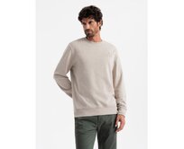 Pánská melanžová mikina s vyšitým logem béžová Béžová, S