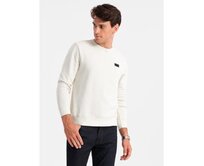 Pánská mikina s kovovým kolíčkem krémová Krémová, S