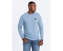 Pánská mikina s kovovou sponou modrá Světle modrá, S