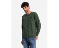 Pánská mikina s kovovou sponou tmavě zelená Zelená, S