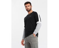 Pánská mikina s raglánovými rukávy černá Černá, S