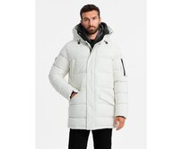 Pánská outdoorová dlouhá bunda parka - bílá V1 Bílá, M