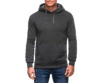 Pánská mikina na zip B1691 - tmavě šedá Tmavě šedá, XL