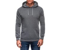 Pánská mikina s kapucí B1691 - šedá Šedá, 3XL
