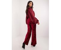 Bordó flitrové společenské kalhoty Kaštanová, Univerzální