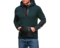 Pánská mikina na zip B1696 - tmavě zelená Zelená, M