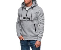 Pánská mikina na zip B1698 - šedá Šedá, XXL