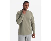 Pánský dlouhý rukáv s polo límcem na zip - černý V8 Khaki, S