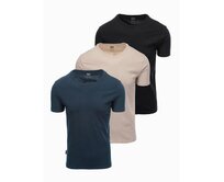 Pánské hladké tričko - mix 3-pack Z29 Námořnická modrá, S
