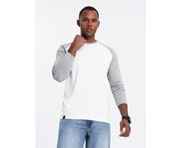 Longsleeve męski z nadrukiem - czarny V1 Šedá, L