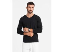 Pánský dlouhý rukáv s raglánovými kontrastními rukávy - bílo-šedý V5 OM-LSCL-0105 Černá, S