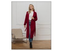 Dámský kabát CLR034 - béžový Červená, S