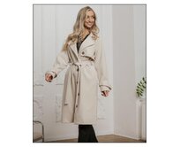 Dámský kabát CLR034 - černý Béžová, S