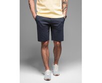 Pánské bavlněné teplákové šortky BASIC - tmavě modré V1 OM-SRBS-0149 Námořnická modrá, S