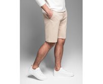 Pánské bavlněné teplákové šortky BASIC - tmavě modré V1 OM-SRBS-0149 Béžová, S