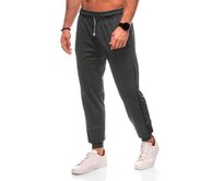 Pánské tepláky P1506 - šedé Tmavě šedá, M