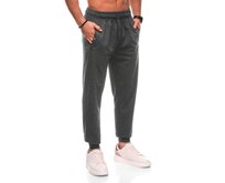 Pánské tepláky P1506 - šedé Tmavě šedá, M