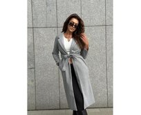 Dámský kabát CLR034 – šedý Šedá, L