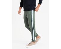 Pánské strukturované úpletové tepláky - grafitové V5 OM-PASK-0211 Olivová, S