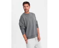 Unisexová klasická mikina s kulatým výstřihem – šedá V18 OU-SNBC-0104 Šedá, M/L