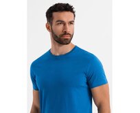 Klasické pánské bavlněné tričko BASIC - pískové V11 OM-TSBS-0236 Písková, S