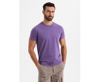 Pánské klasické bavlněné tričko BASIC - fialové V13 OM-TSBS-0236 Fialová, S