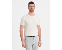 Pánská prošívaná bunda s leskem a stojáčkem – černá V1 OM-JALP-0218 Bílá, S