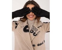 Dámské rukavice se zateplením elegantní černé Černá, S/M