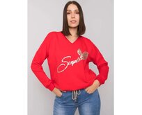 Dámská halenka plus size JILEE červená Červená, Univerzální