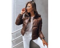 Dámská krátká zimní bunda LOLAROSE kávová Karamelová, XXL