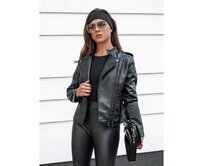 Dámská koženková bunda RAVENIX černá Černá, S