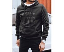 Pánská zateplená mikina s kapucí, černá Černá, M