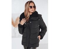 Dámská zimní bunda WARMMISS prošívaná s kapucí, černá Černá, S