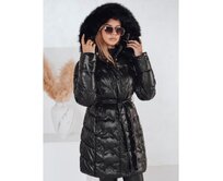 Dámská zimní bunda CASSERIE prošívaná s kapucí černá Černá, S
