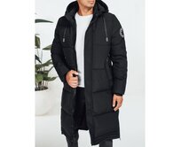 Pánská zimní bunda s kapucí, černá Černá, S