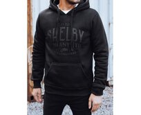 Pánská zateplená mikina s kapucí, černá Černá, M