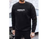 Pánská mikina s potiskem, černá Černá, M