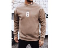 Pánská mikina s potiskem, kamelová Karamelová, M