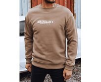 Pánská mikina s potiskem, kamelová Karamelová, M