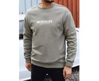 Pánská mikina s potiskem, khaki Khaki, XXL