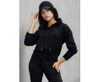 Dámská mikina s kapucí černá Černá, M